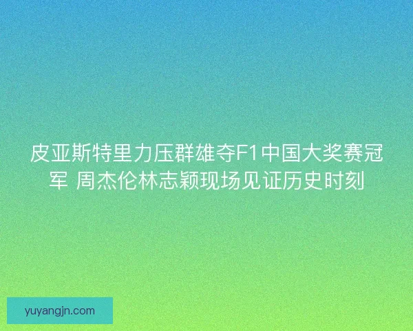 皮亚斯特里力压群雄夺F1中国大奖赛冠军 周杰伦林志颖现场见证历史时刻 皮亚斯特里力压群雄夺F1中国大奖赛冠军 周杰伦林志颖现场见证历史时刻